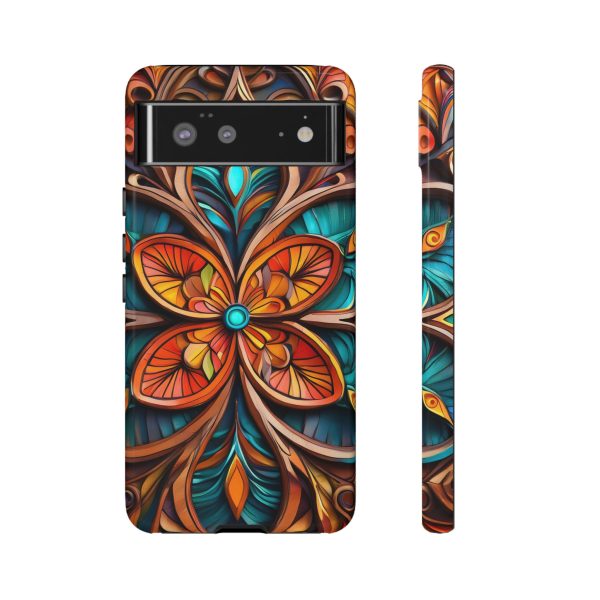 Wood Grain Flower iPhone | Samsung | Samsung Galaxy | Google Pixel - Cell Phone Tough Cases - Image 65