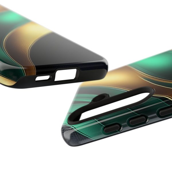 Green and Gold iPhone | Samsung | Samsung Galaxy | Google Pixel - Cell Phone Tough Cases - Image 187