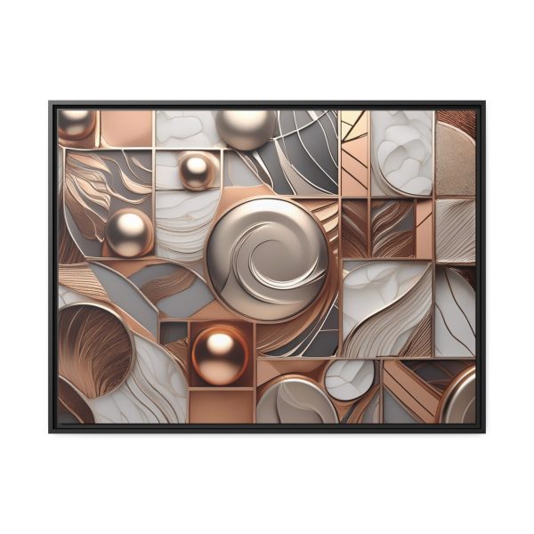 Neutral Colors Abstract Matte Canvas, Black Frame - Image 33