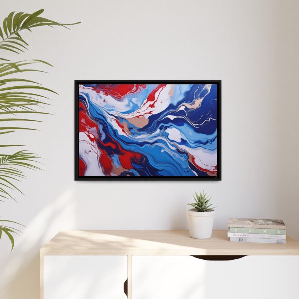 Red White and Blue TS2 Marble Matte Canvas, Black Frame - Image 23