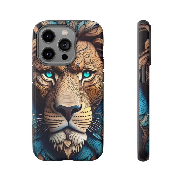 Wood Lion Art iPhone | Google Pixel - Cell Phone Tough Cases - Image 57