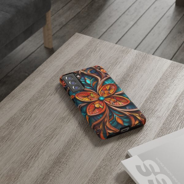 Wood Grain Flower iPhone | Samsung | Samsung Galaxy | Google Pixel - Cell Phone Tough Cases - Image 76