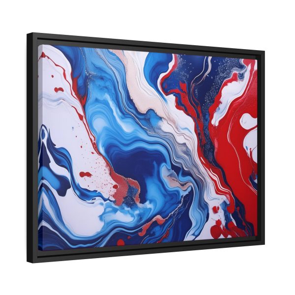 Red White and Blue TS1 Marble Matte Canvas, Black Frame - Image 18