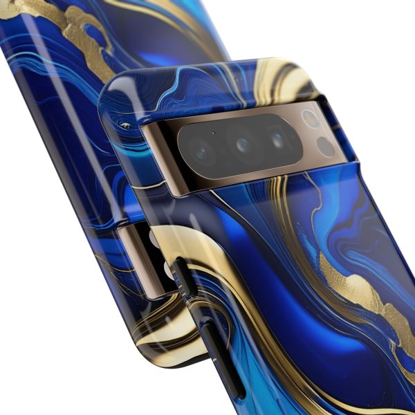 Royal Blue and Gold iPhone | Samsung | Samsung Galaxy | Google Pixel - Cell Phone Tough Cases - Image 216