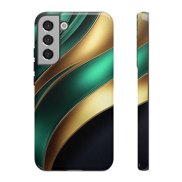 Green and Gold iPhone | Samsung | Samsung Galaxy | Google Pixel - Cell Phone Tough Cases - Image 81