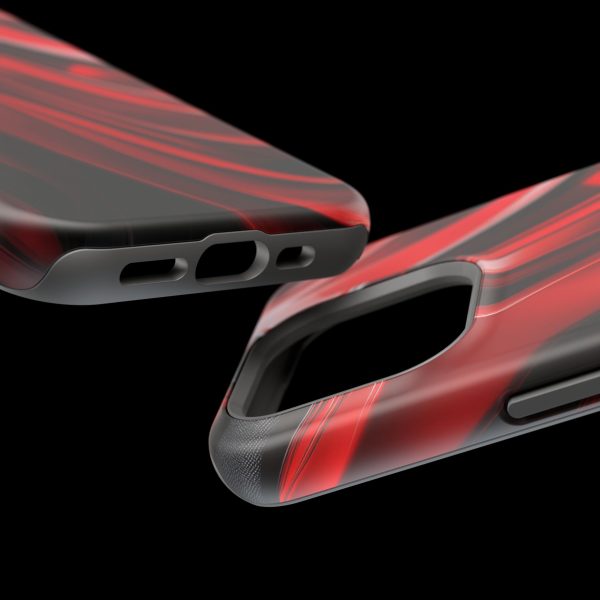 Red and Black Custom Magnetic Tough Case for iPhone - Dual Layer Protection with MagSafe® Compatibility - Matte or Glossy Finish - Image 99