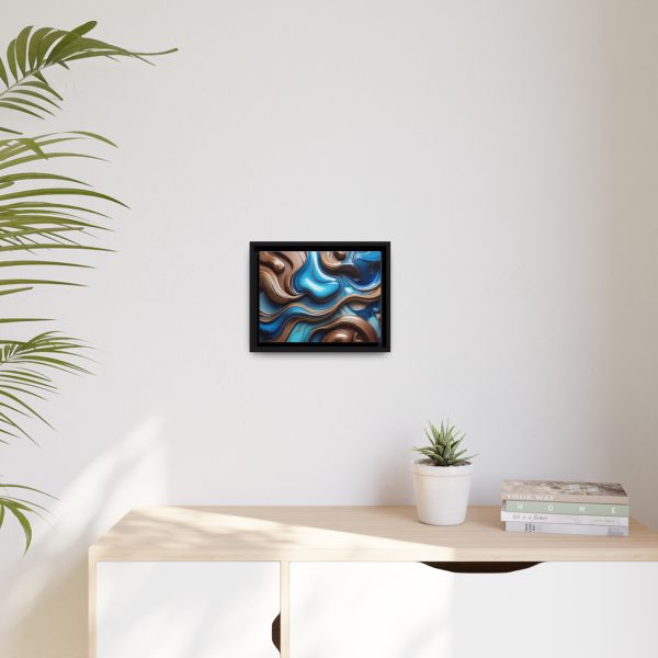 Abstract Wood Matte Canvas, Black Frame - Image 3