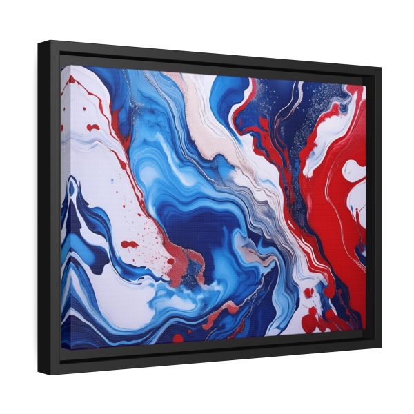 Red White and Blue TS1 Marble Matte Canvas, Black Frame - Image 10