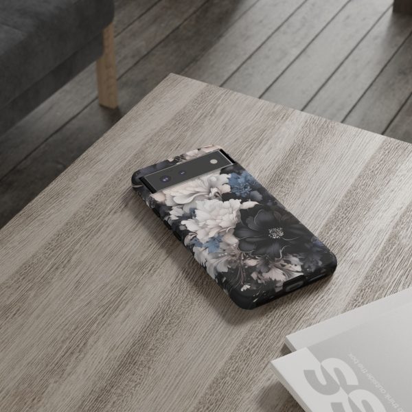 Black and White Flowers iPhone | Samsung | Samsung Galaxy | Google Pixel - Cell Phone Tough Cases - Image 68