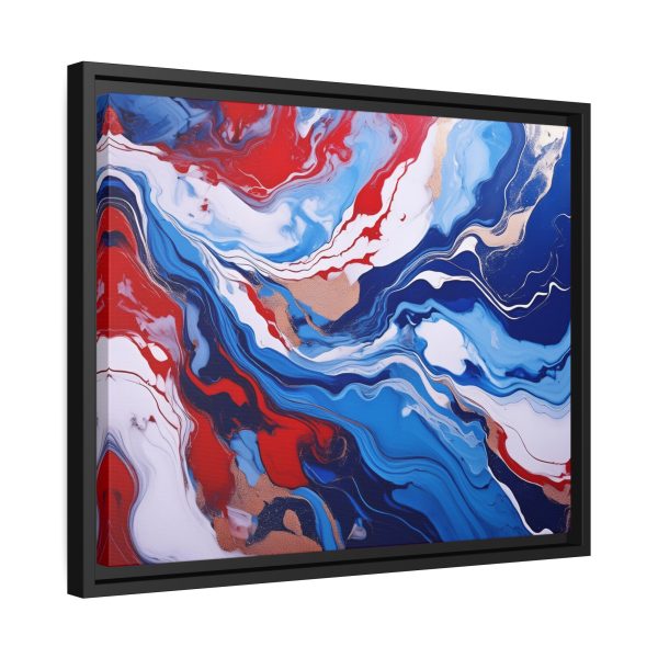 Red White and Blue TS2 Marble Matte Canvas, Black Frame - Image 14