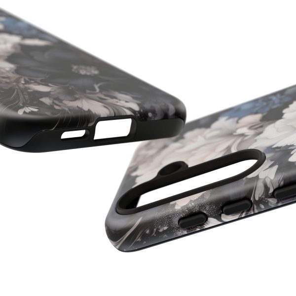 Black and White Flowers iPhone | Samsung | Samsung Galaxy | Google Pixel - Cell Phone Tough Cases - Image 192