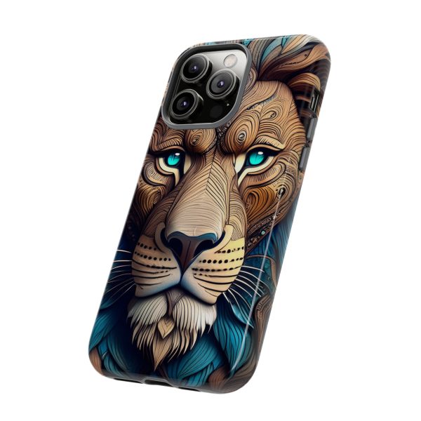 Wood Lion Art iPhone | Google Pixel - Cell Phone Tough Cases - Image 70