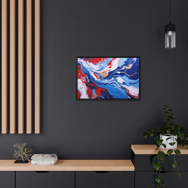 Red White and Blue TS2 Marble Matte Canvas, Black Frame - Image 24