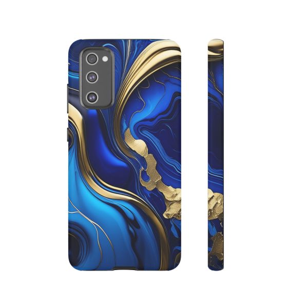 Royal Blue and Gold iPhone | Samsung | Samsung Galaxy | Google Pixel - Cell Phone Tough Cases - Image 71