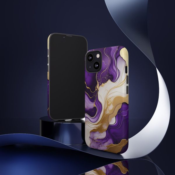 Purple and Gold 2 iPhone | Samsung | Samsung Galaxy | Google Pixel - Cell Phone Tough Cases - Image 40