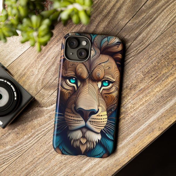 Wood Lion Art iPhone | Google Pixel - Cell Phone Tough Cases - Image 101