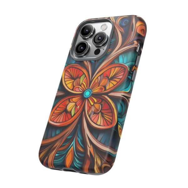 Wood Grain Flower iPhone | Samsung | Samsung Galaxy | Google Pixel - Cell Phone Tough Cases - Image 102