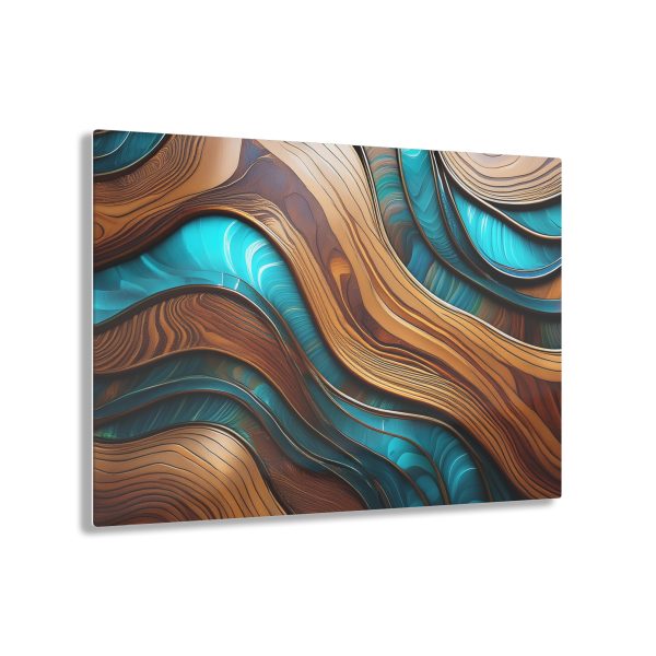 Teal and Wood Grain Acrylic Prints - Image 6