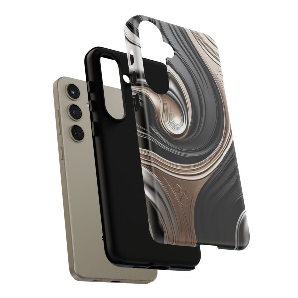 Black and Gold iPhone | Samsung | Samsung Galaxy | Google Pixel - Cell Phone Tough Cases - Image 203