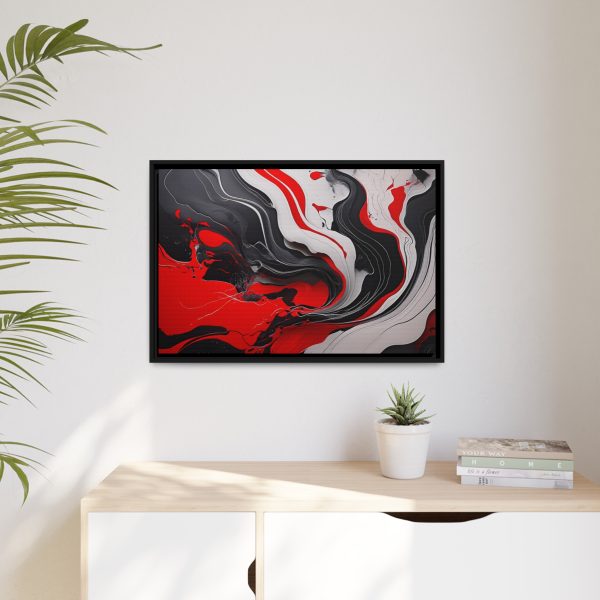 Red and Black Abstract 1 Matte Canvas, Black Frame - Image 23