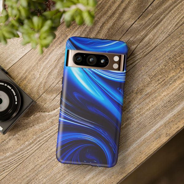 Royal Blue Wave iPhone | Samsung | Samsung Galaxy | Google Pixel - Cell Phone Tough Cases - Image 224