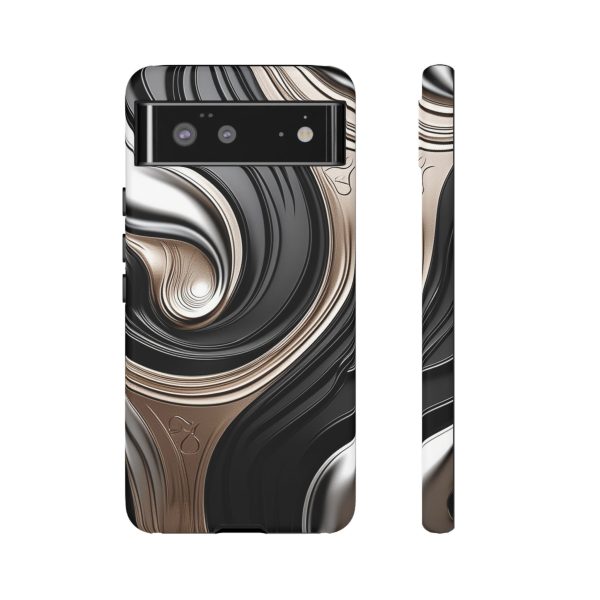 Black and Gold iPhone | Samsung | Samsung Galaxy | Google Pixel - Cell Phone Tough Cases - Image 67