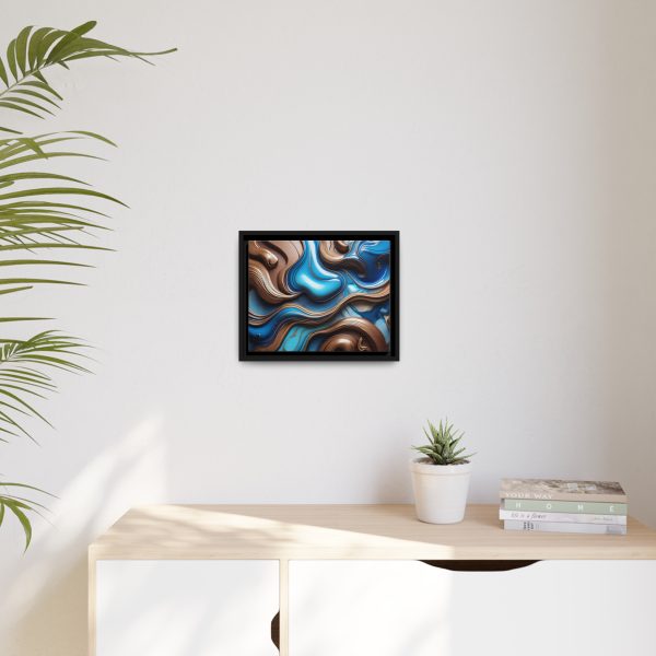 Abstract Wood Matte Canvas, Black Frame - Image 7