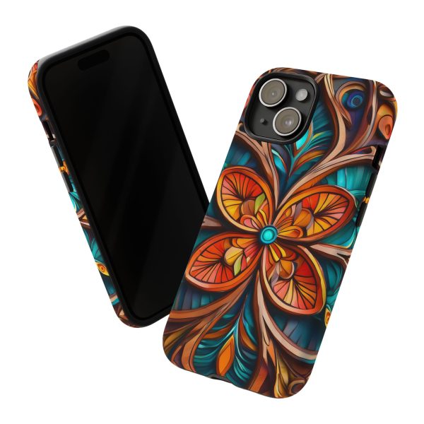 Wood Grain Flower iPhone | Samsung | Samsung Galaxy | Google Pixel - Cell Phone Tough Cases - Image 165