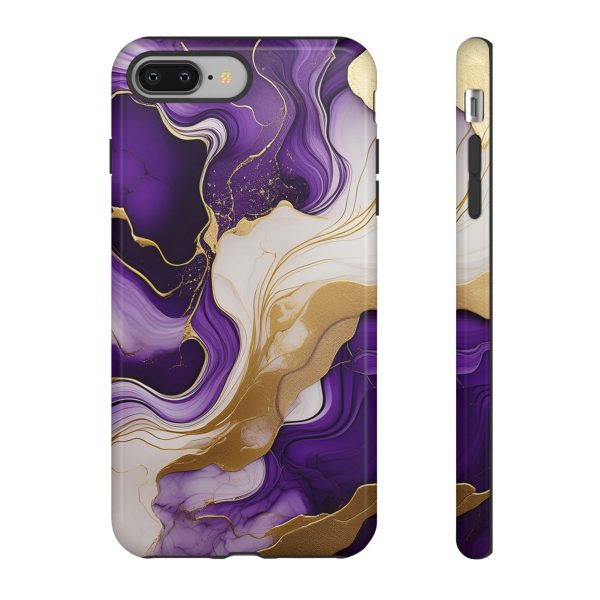 Purple and Gold 2 iPhone | Samsung | Samsung Galaxy | Google Pixel - Cell Phone Tough Cases - Image 3