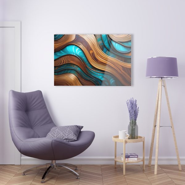 Teal and Wood Grain Acrylic Prints - Image 25