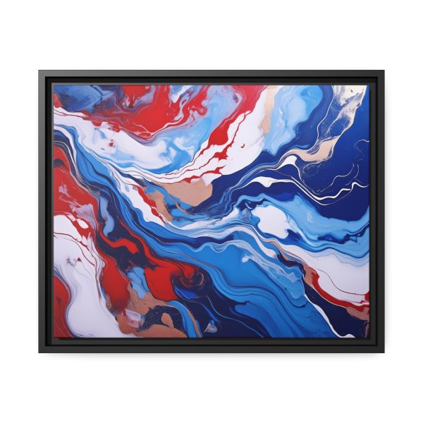 Red White and Blue TS2 Marble Matte Canvas, Black Frame - Image 13