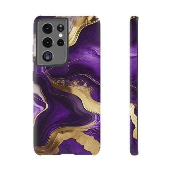 Purple and Gold iPhone | Samsung | Samsung Galaxy | Google Pixel - Cell Phone Tough Cases - Image 59