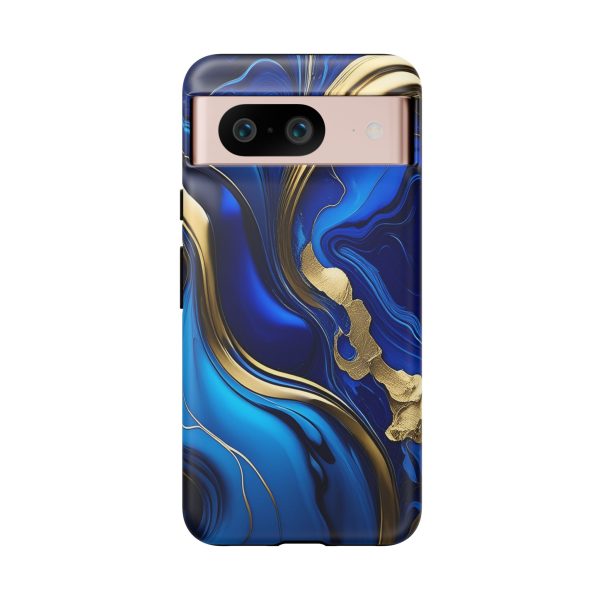 Royal Blue and Gold iPhone | Samsung | Samsung Galaxy | Google Pixel - Cell Phone Tough Cases - Image 230