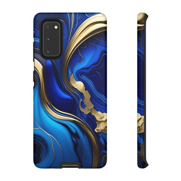 Royal Blue and Gold iPhone | Samsung | Samsung Galaxy | Google Pixel - Cell Phone Tough Cases - Image 26