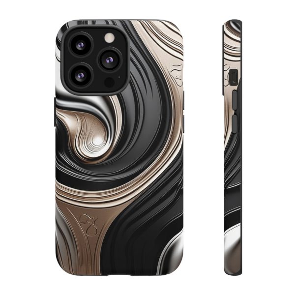 Black and Gold iPhone | Samsung | Samsung Galaxy | Google Pixel - Cell Phone Tough Cases - Image 43