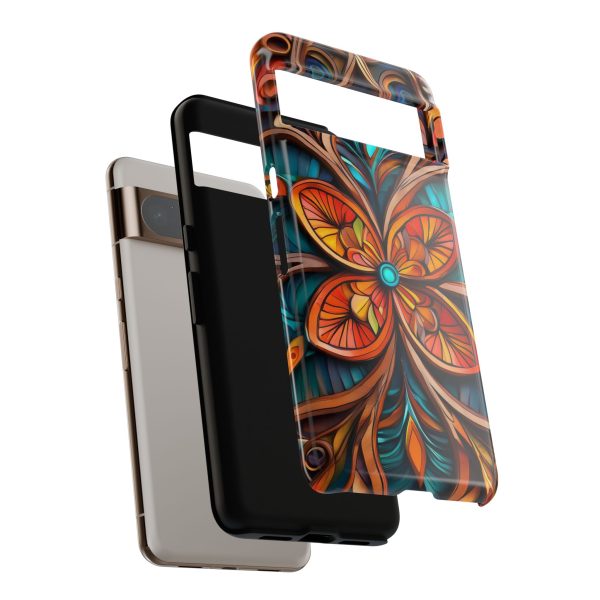 Wood Grain Flower iPhone | Samsung | Samsung Galaxy | Google Pixel - Cell Phone Tough Cases - Image 218