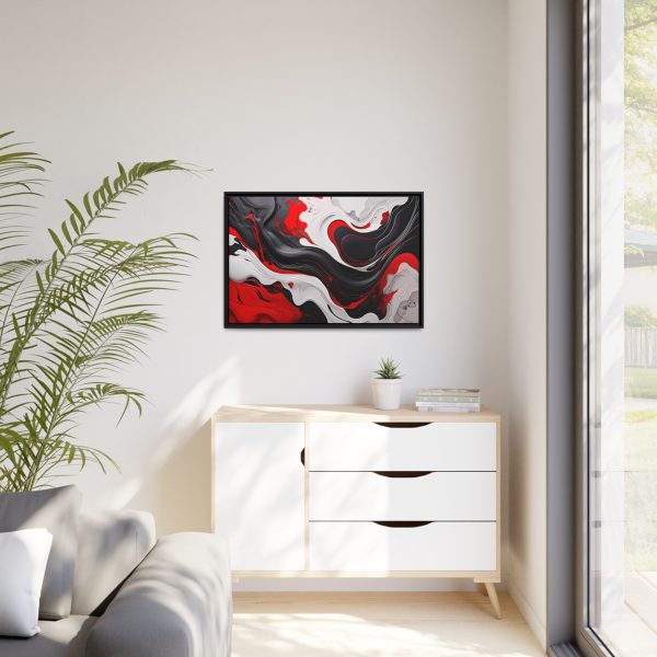 Red and Black Abstract 2 Matte Canvas, Black Frame - Image 31