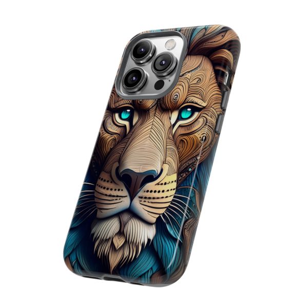 Wood Lion Art iPhone | Google Pixel - Cell Phone Tough Cases - Image 54