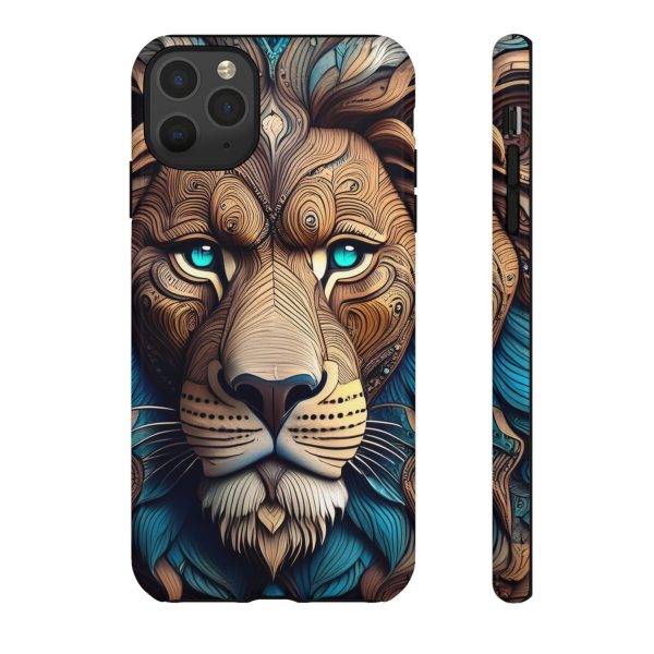 Wood Lion Art iPhone | Google Pixel - Cell Phone Tough Cases - Image 17