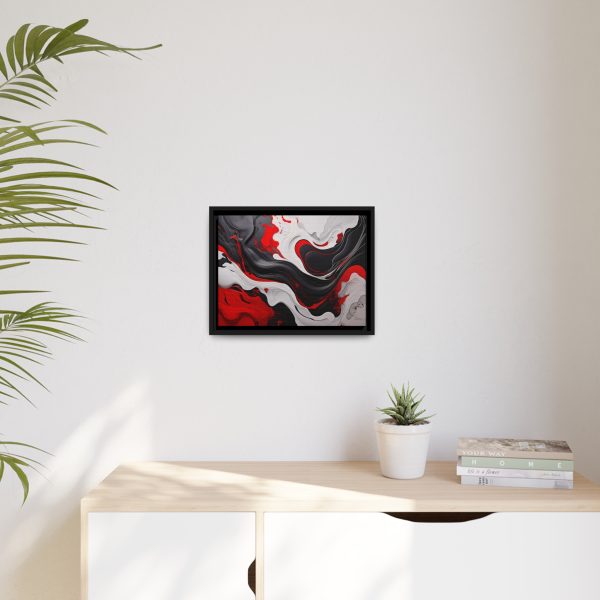 Red and Black Abstract 2 Matte Canvas, Black Frame - Image 11