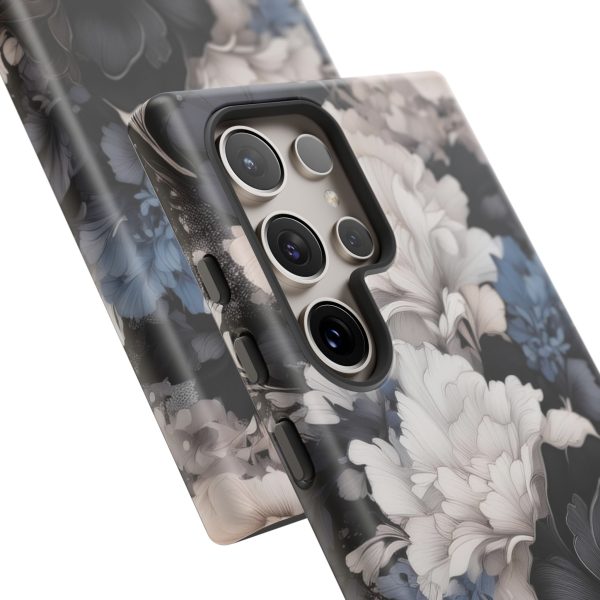 Black and White Flowers iPhone | Samsung | Samsung Galaxy | Google Pixel - Cell Phone Tough Cases - Image 211