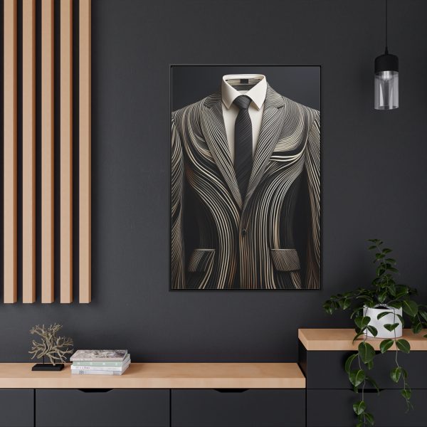 Black Suit Abstract Gallery Canvas Wraps, Vertical Frame - Image 45