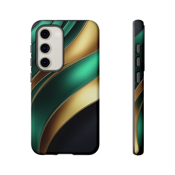 Green and Gold iPhone | Samsung | Samsung Galaxy | Google Pixel - Cell Phone Tough Cases - Image 121