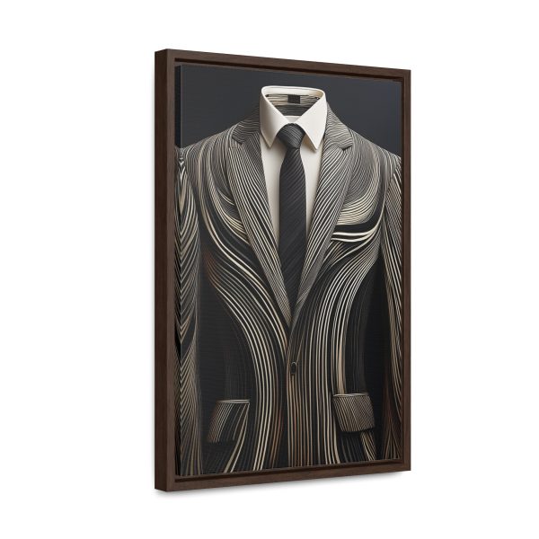 Black Suit Abstract Gallery Canvas Wraps, Vertical Frame - Image 7