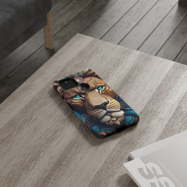 Wood Lion Art iPhone | Google Pixel - Cell Phone Tough Cases - Image 38