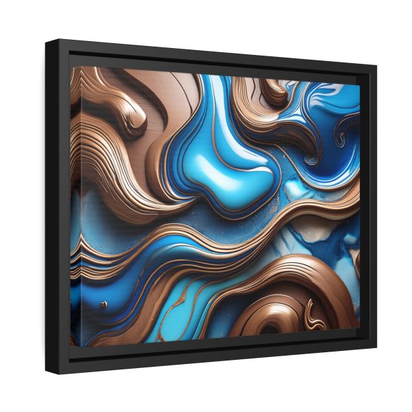 Abstract Wood Matte Canvas, Black Frame - Image 6