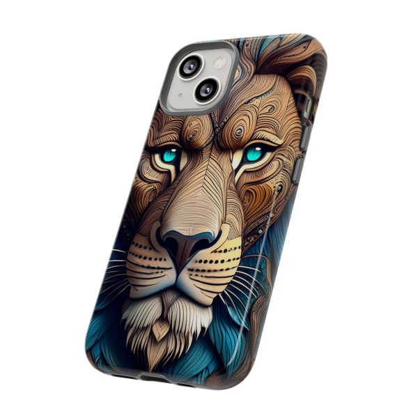 Wood Lion Art iPhone | Google Pixel - Cell Phone Tough Cases - Image 46