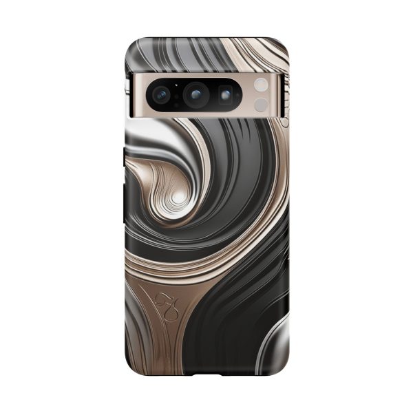 Black and Gold iPhone | Samsung | Samsung Galaxy | Google Pixel - Cell Phone Tough Cases - Image 220