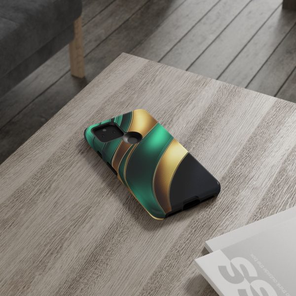 Green and Gold iPhone | Samsung | Samsung Galaxy | Google Pixel - Cell Phone Tough Cases - Image 62