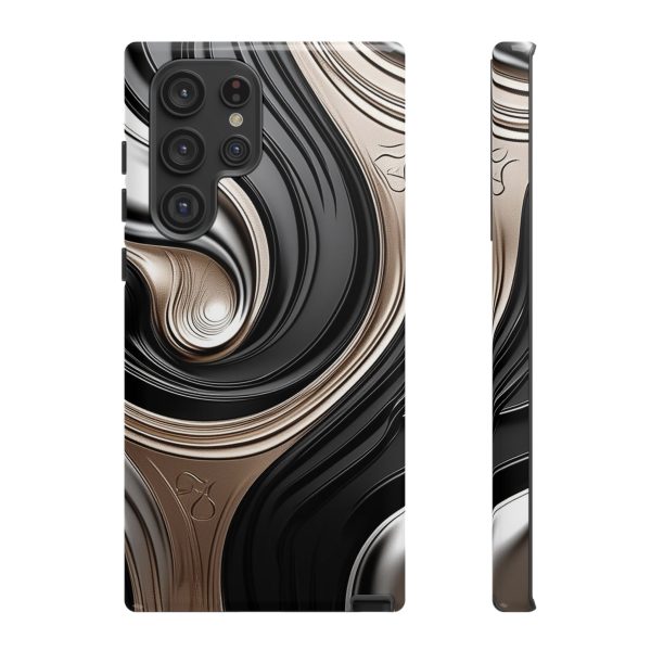 Black and Gold iPhone | Samsung | Samsung Galaxy | Google Pixel - Cell Phone Tough Cases - Image 85